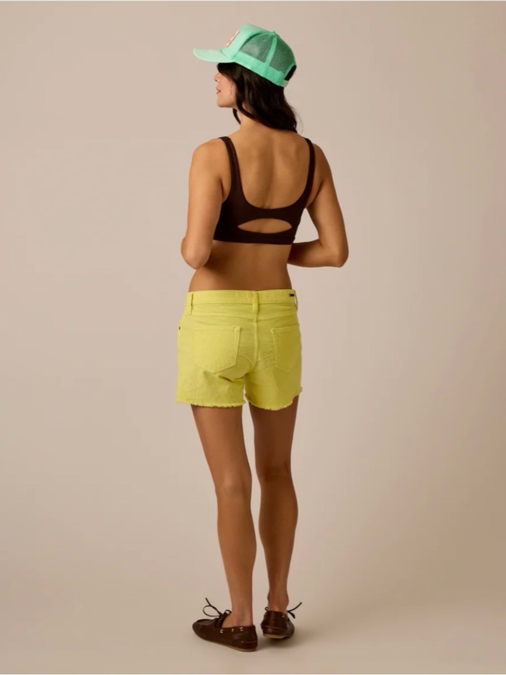 Carve Designs Oahu 6” Corduroy shorts in summer citrus yellow. 8 - Picture 2 of 8